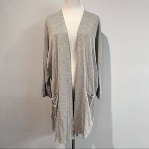 NWT Donni Grey Cardigan Sweater. Minimalist Modern jacket. OS OSFA One Size